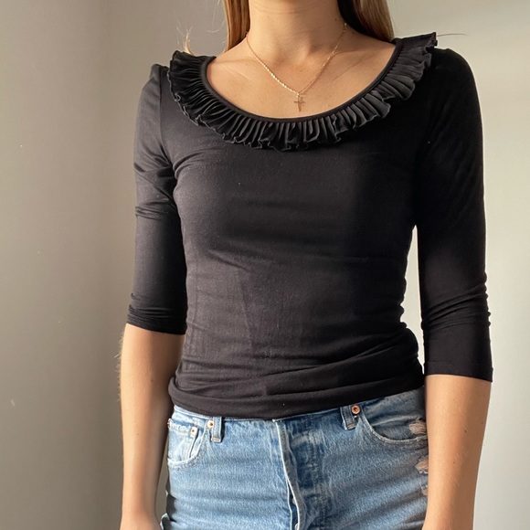H&M Blouse Frill Detail size XS - Picture 1 of 3